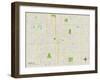 Political Map of Moore, OK-null-Framed Art Print