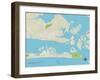 Political Map of Morehead City, NC-null-Framed Art Print