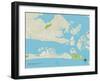 Political Map of Morehead City, NC-null-Framed Art Print