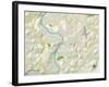 Political Map of Morgantown, WV-null-Framed Art Print