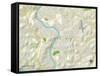 Political Map of Morgantown, WV-null-Framed Stretched Canvas