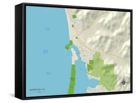 Political Map of Morro Bay, CA-null-Framed Stretched Canvas