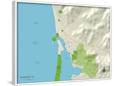 'Political Map of Morro Bay, CA' Prints | AllPosters.com