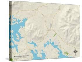 Political Map of Moultonborough, NH-null-Stretched Canvas