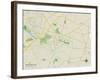 Political Map of Mount Holly, NJ-null-Framed Art Print