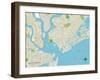 Political Map of Mount Pleasant, SC-null-Framed Art Print