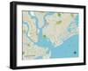 Political Map of Mount Pleasant, SC-null-Framed Art Print