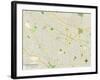 Political Map of Mountain View, CA-null-Framed Art Print