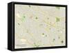 Political Map of Mountain View, CA-null-Framed Stretched Canvas