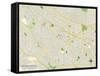 Political Map of Mountain View, CA-null-Framed Stretched Canvas