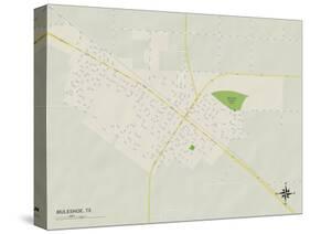 Political Map of Muleshoe, TX-null-Stretched Canvas