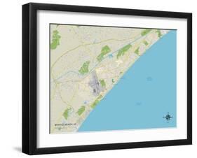 Political Map of Myrtle Beach, SC-null-Framed Art Print