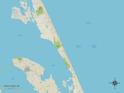 'Political Map of Nags Head, NC' Prints  AllPosters.com