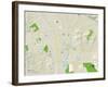 Political Map of Napa, CA-null-Framed Art Print