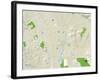 Political Map of Napa, CA-null-Framed Art Print