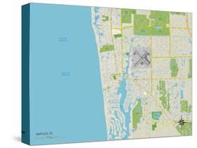 Political Map of Naples, FL-null-Stretched Canvas