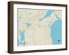 Political Map of Narragansett Pier, RI-null-Framed Art Print