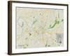 Political Map of Nashville, TN-null-Framed Art Print