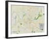 Political Map of Nashville, TN-null-Framed Art Print