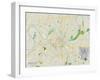 Political Map of Nashville, TN-null-Framed Art Print