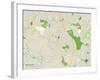 Political Map of Needham, MA-null-Framed Art Print