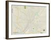 Political Map of New Castle, PA-null-Framed Art Print