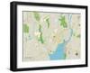 Political Map of New Haven, CT-null-Framed Art Print