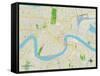 Political Map of New Orleans, LA-null-Framed Stretched Canvas