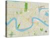 Political Map of New Orleans, LA-null-Stretched Canvas