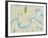 Political Map of New Orleans, LA-null-Framed Art Print