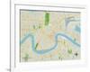 Political Map of New Orleans, LA-null-Framed Art Print