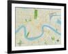 Political Map of New Orleans, LA-null-Framed Art Print