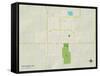 Political Map of New Prague, MN-null-Framed Stretched Canvas
