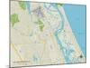 Political Map of New Smyrna Beach, FL-null-Mounted Art Print