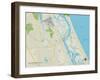 Political Map of New Smyrna Beach, FL-null-Framed Art Print