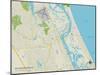 Political Map of New Smyrna Beach, FL-null-Mounted Art Print