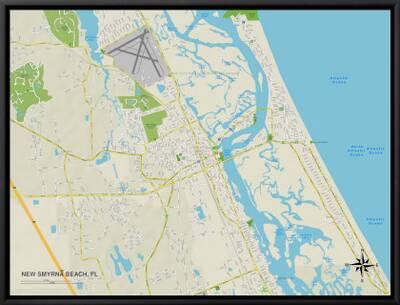 New Smyrna Beach Zoning Map Political Map Of New Smyrna Beach, Fl' Art | Allposters.com