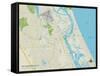 Political Map of New Smyrna Beach, FL-null-Framed Stretched Canvas