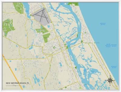 Political Map Of New Smyrna Beach Fl Art Allposters Com