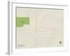 Political Map of New Town, ND-null-Framed Art Print