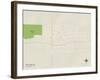 Political Map of New Town, ND-null-Framed Art Print