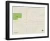 Political Map of New Town, ND-null-Framed Art Print