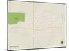 Political Map of New Town, ND-null-Mounted Art Print