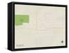 Political Map of New Town, ND-null-Framed Stretched Canvas