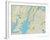 Political Map of New York City, NY-null-Framed Art Print