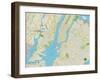 Political Map of New York City, NY-null-Framed Art Print