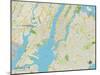 Political Map of New York City, NY-null-Mounted Art Print