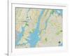 Political Map of New York City, NY-null-Framed Art Print