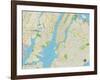 Political Map of New York City, NY-null-Framed Art Print