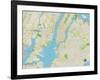 Political Map of New York City, NY-null-Framed Art Print